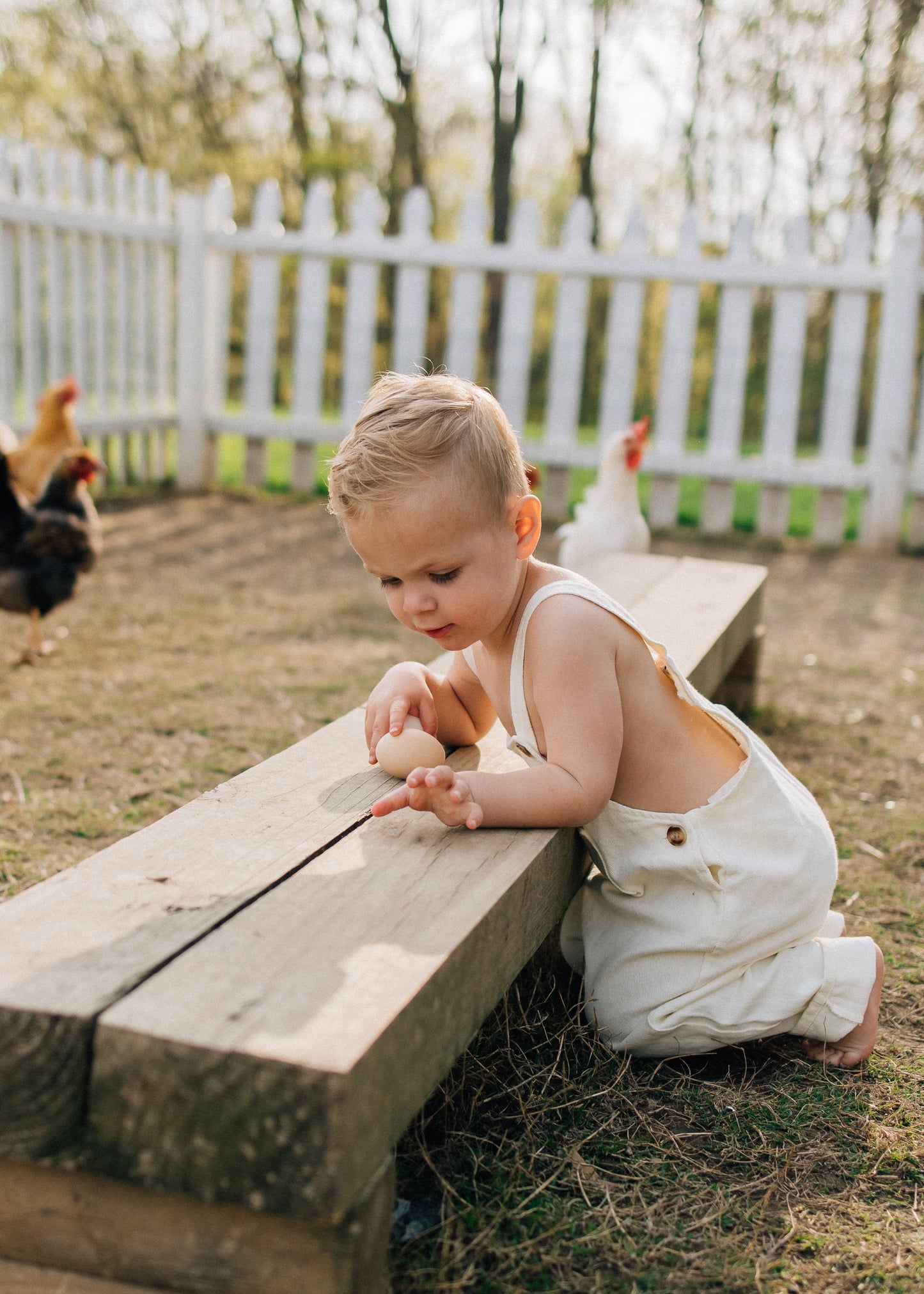 Heirloom Cream Oversized Overalls